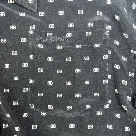 Authentic Balenciaga Men’s Collared Button Down Shirt with BB Monogram ❣️ - Picture 8 of 9